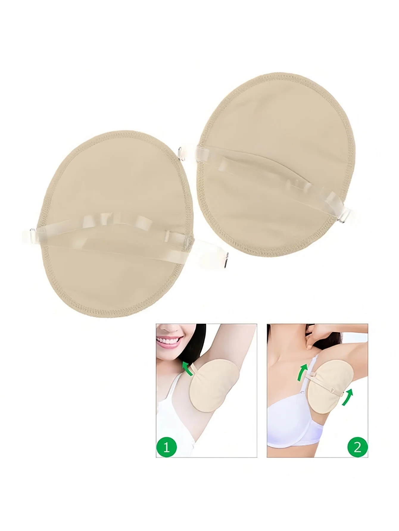 Install underarm sweat pads, reusable adjustable underarm sweat pads, breathable cotton absorbing pads