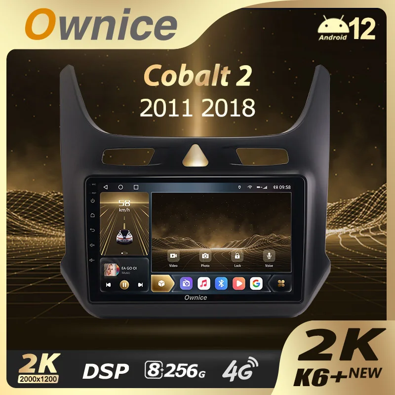 

Ownice K6+ 2K for Chevrolet Cobalt 2 2011 - 2018 Car Radio Multimedia Video Player Navigation Stereo GPS Android 12 No 2 Din DVD