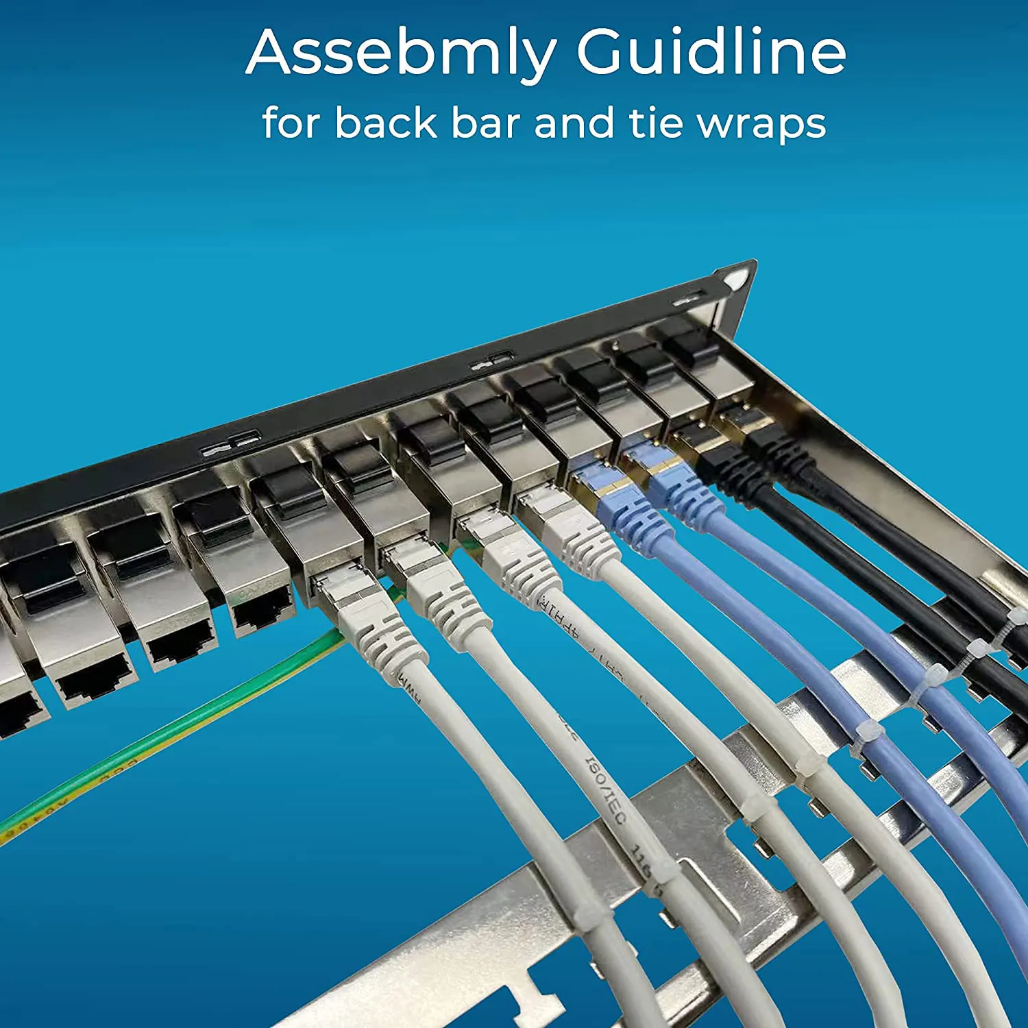 ZoeRax-Patch Panel com acoplador Keystone Jack, STP