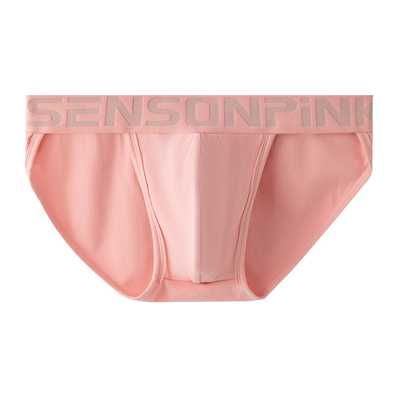 New men's underwear, men's Modal thread breathable skin friendly mid rise high fork solid color underwear