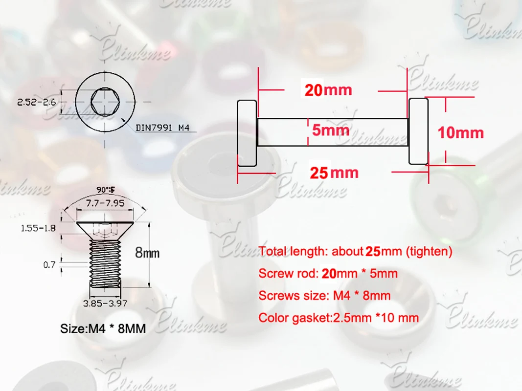 10pcs/lot ,Titanium color Stainless steel screw knife scabbard chicago screw Suitable for outdoor tools knife DIY
