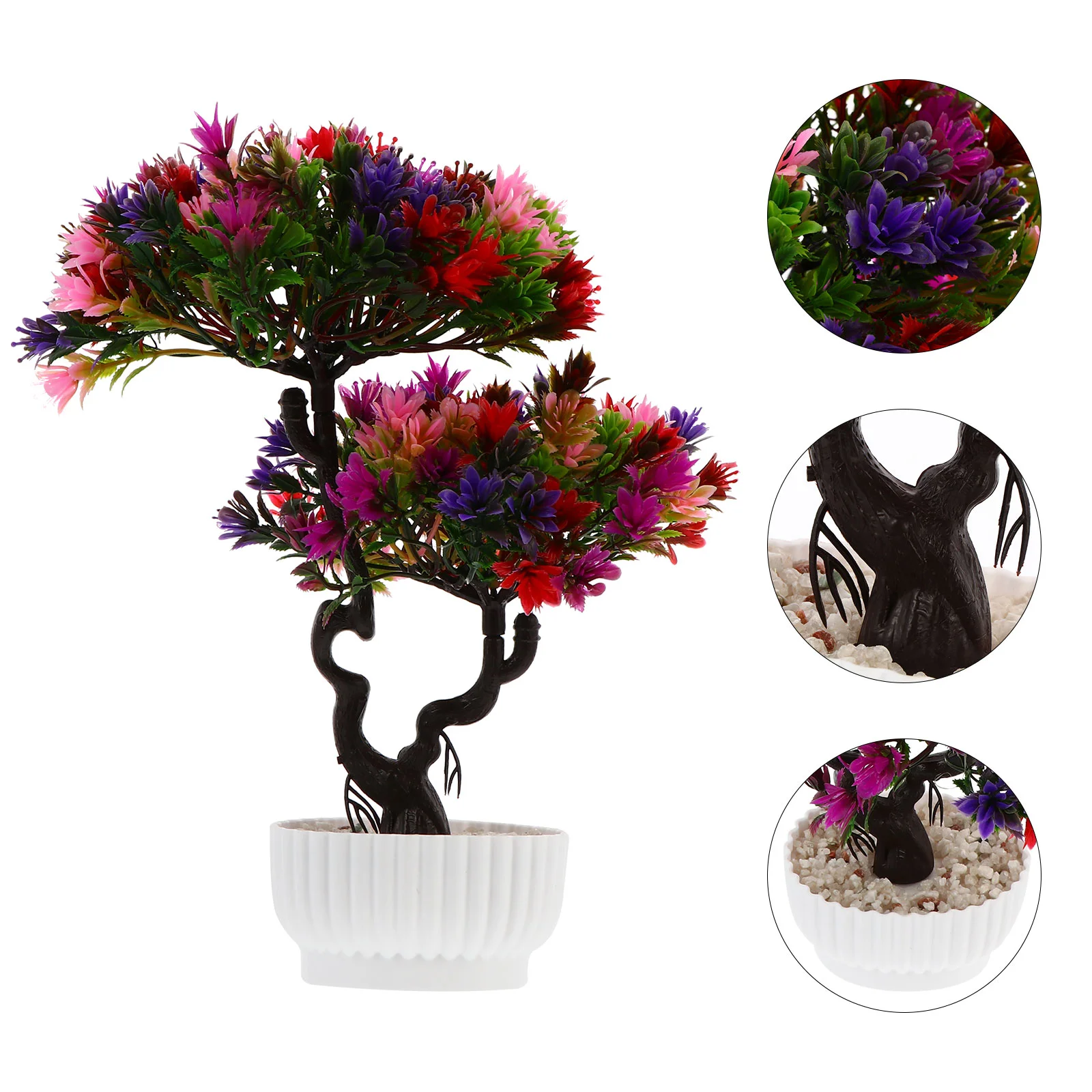 

Healvian Fake Tree Artificial Bonsai Tree Plastic Fake Bonsai Tree Japanese Faux Potted Plant Simulation Guest-Greeting Pine