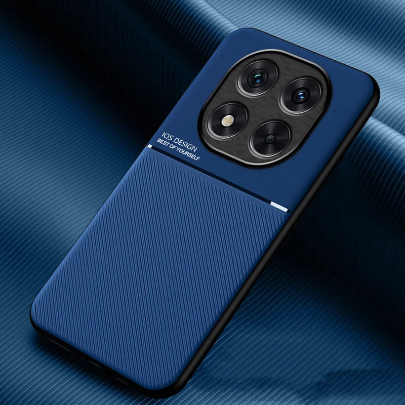 PU Leather Magnetic Car Holder Soft Matte Protective Case with Full Camera Coverage and Bumper Protection