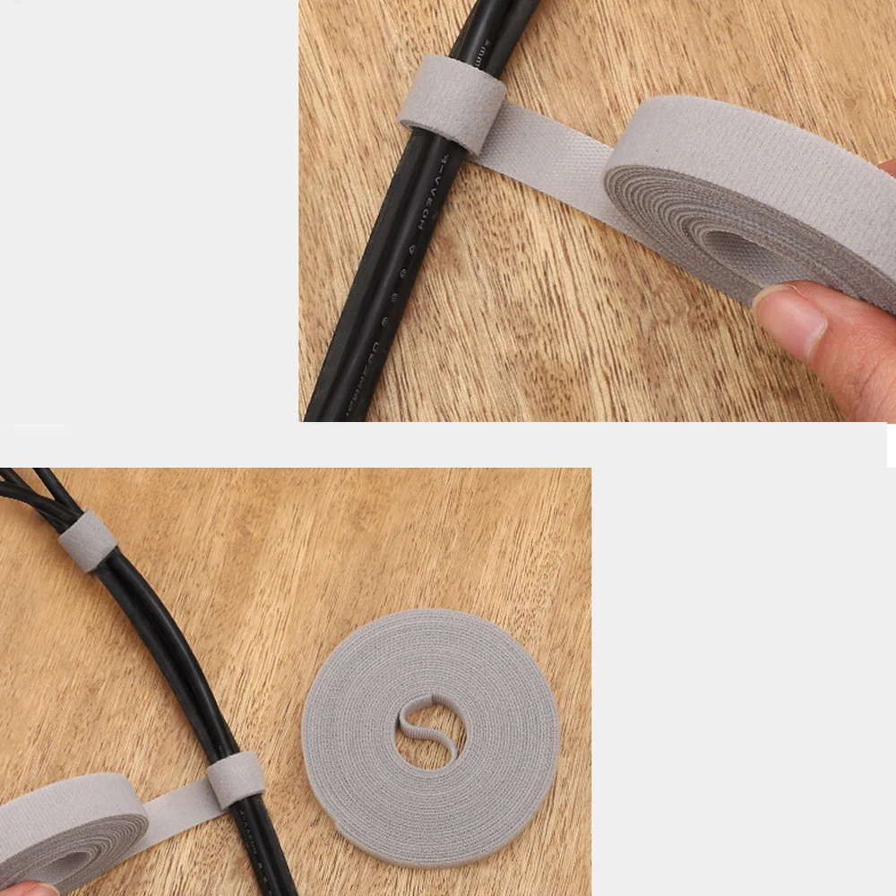 Faisceau De Câbles 1,5m à Fermeture Automatique DeleyCON - Gaine Nylon Blanc Pour Organisation Parfaite