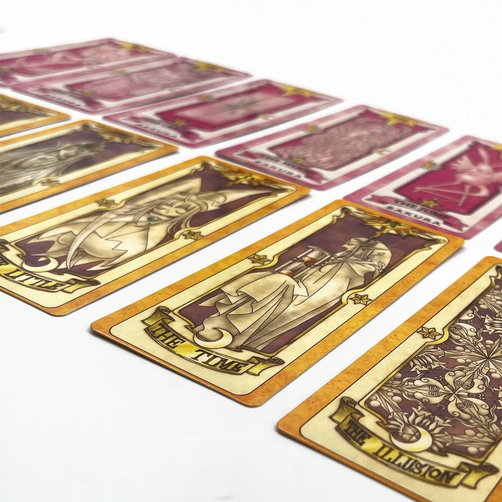Anime Cosplay Cards Anime Cosplay Card Captor Sakura KINOMOTO Clow Cards Tarot Prop Paper Poker Card Funny for Family Friend Party Xmas Accessories anime cosplay cards