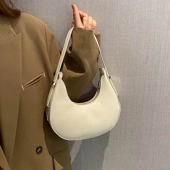 Borsa a Spalla Hobo in Pelle PU di Lusso alla Moda, Pochette Piccola da Donna, Borsa a Mano Femminile, Borsa Sottospalla, Borsa da Viaggio