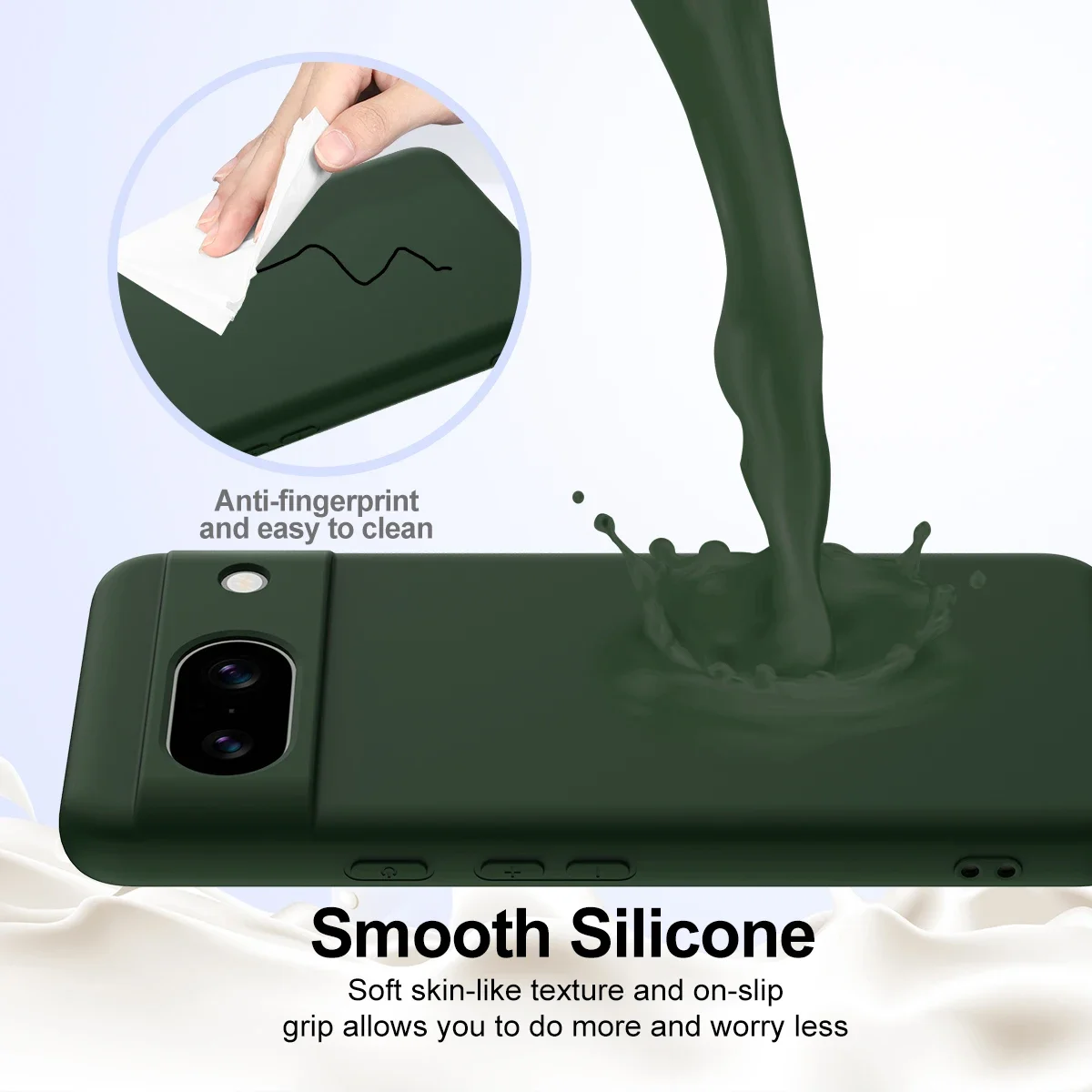 Magnetic Liquid Silicone Case with Lanyard