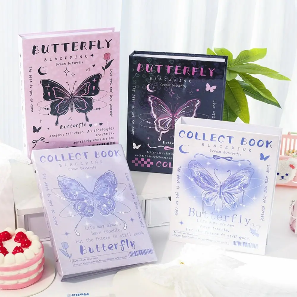 

Папка для фотокарт А5 с изображением бабочки, книга со свободными листьями, куртка, держатель для фотокарт, Обложка для альбома, Ins Idol, фотоальбом