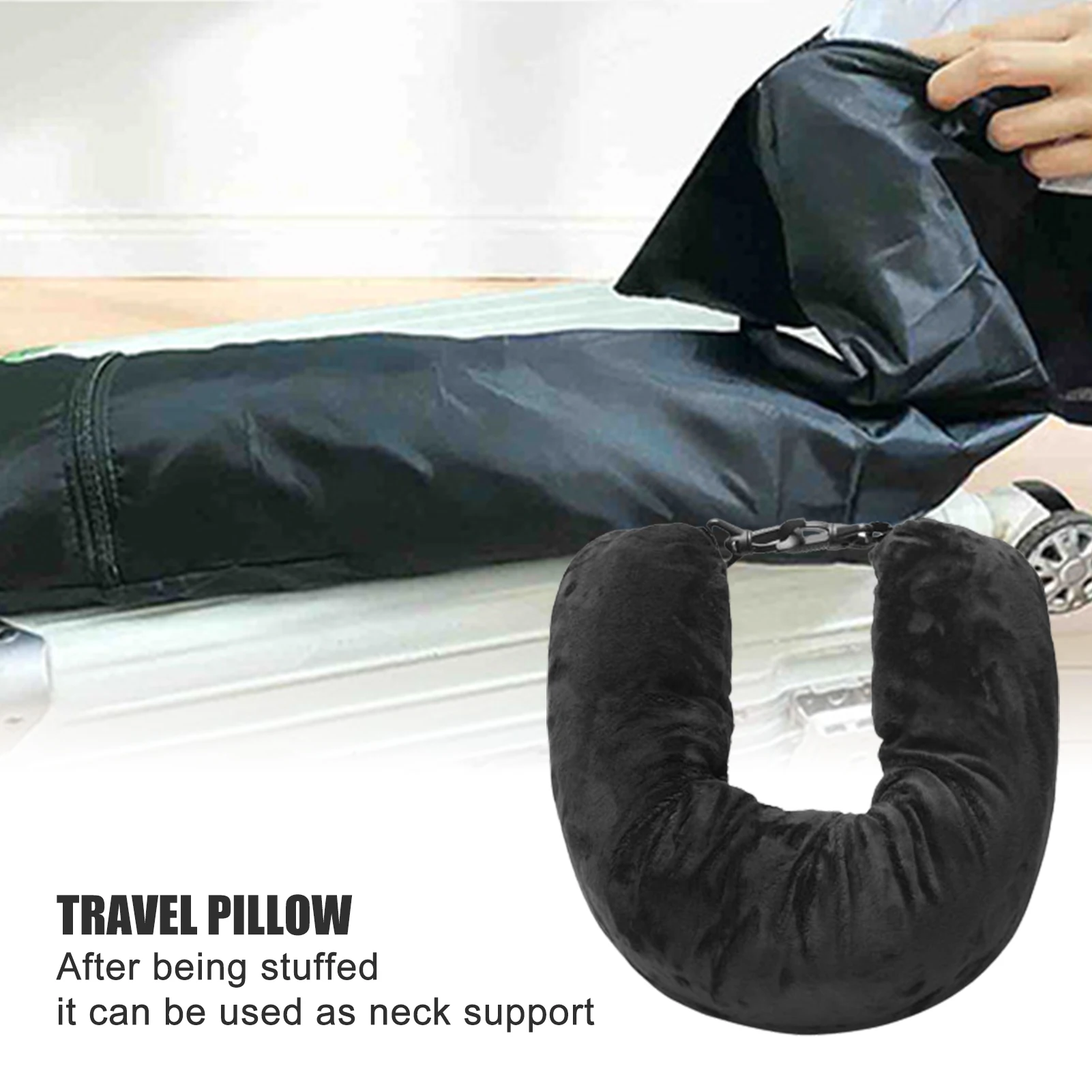 Travel neck pillow storage bag Stuffable Neck Pillow Refillable Pillows Sleeper Hold Pillow Neck Support Car U-shaped Headrest
