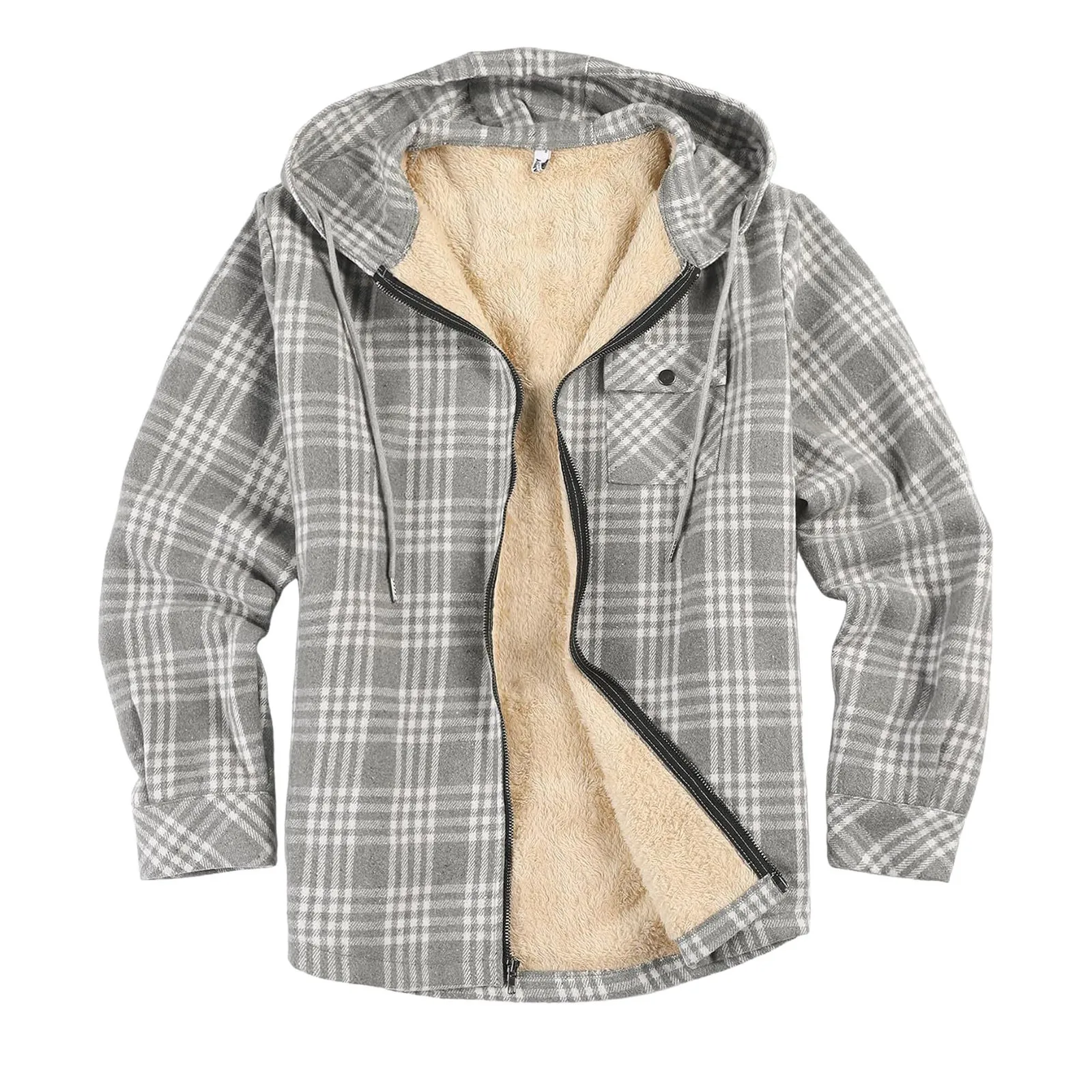 Men's Hooded Coat in Synthetic Blend, Oversized Relaxed Fit, Mid Thigh Length Winter Outerwear main image 0