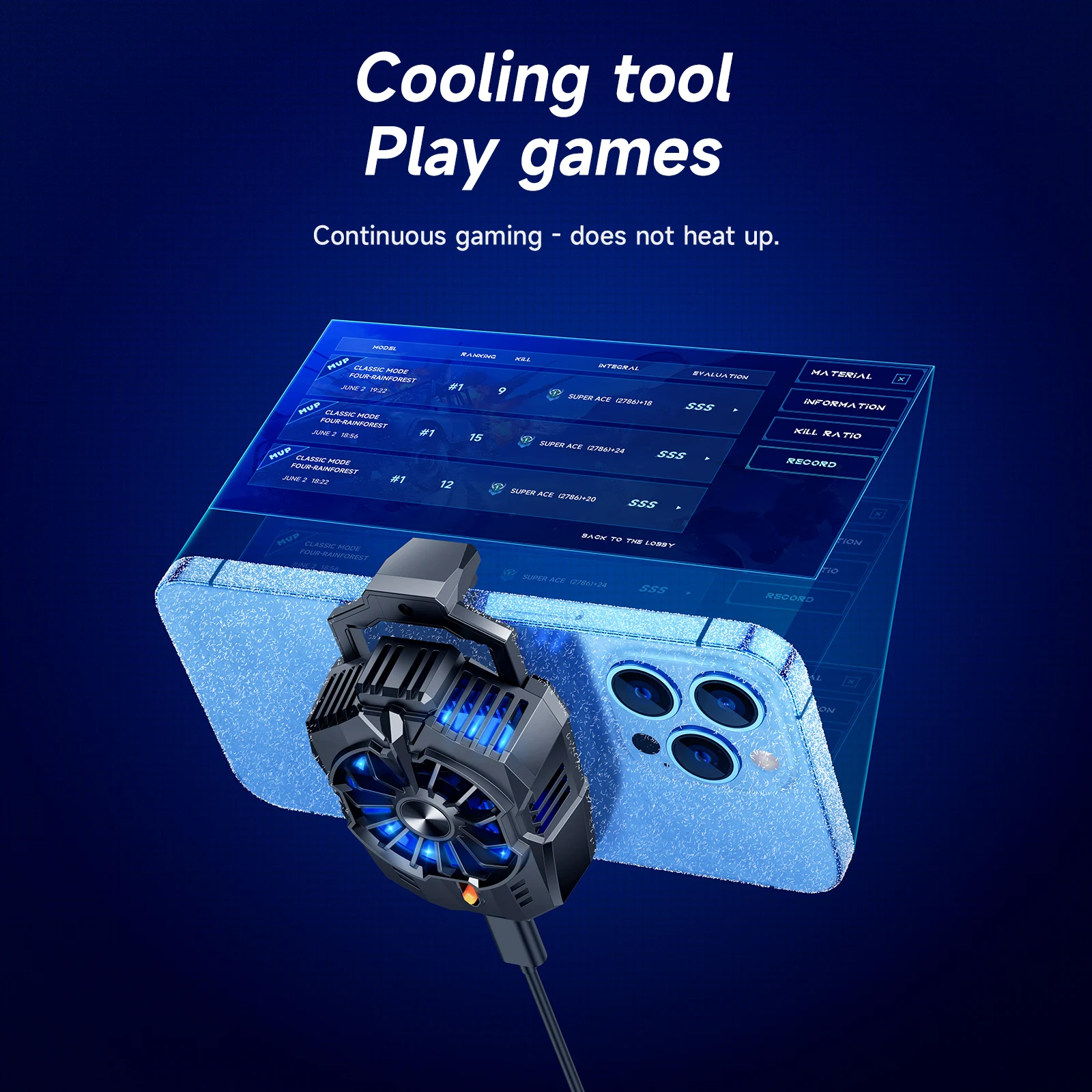 Hoco Mobile Phone Cooling Fan Radiator For iPhone 12 13 Pro Max Universal Back Clip Game Cooler Support 4.5-7 inch Smart Phones