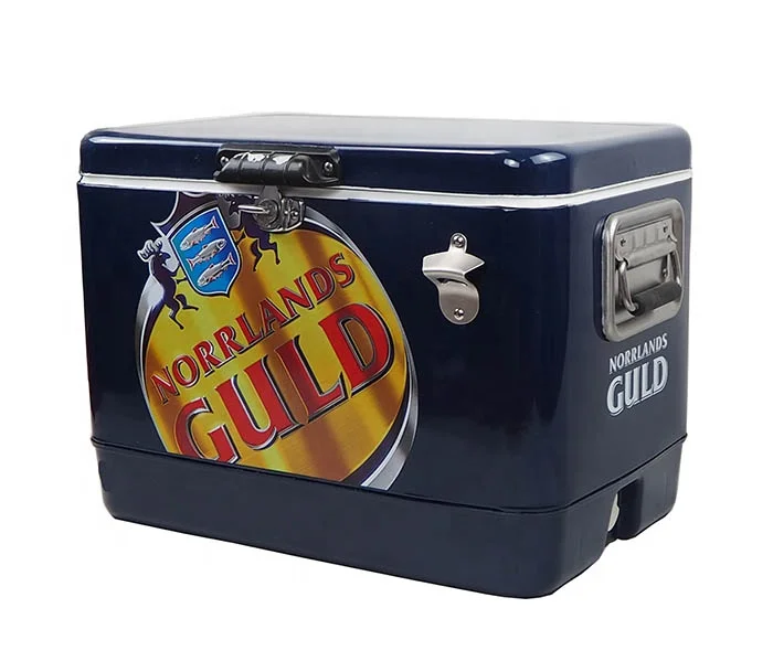51L Stainless Steel Ice Cooler Box For Outdoor Activity, Keep Cool And Fresh Metal Box 2