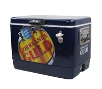 51L Stainless Steel Ice Cooler Box For Outdoor Activity, Keep Cool And Fresh Metal Box 2