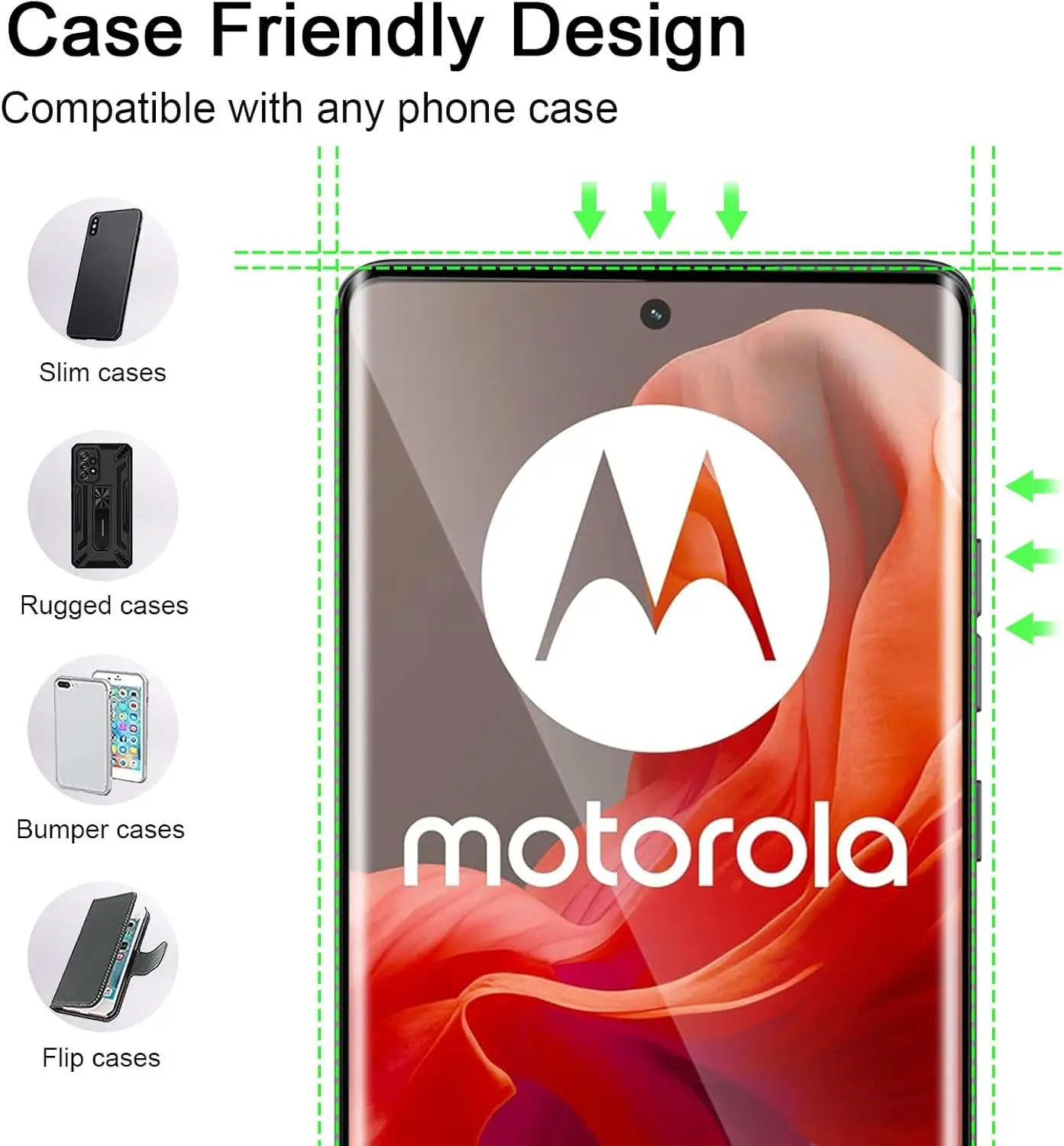 Premium 3D Curved Anti-Scratch Tempered Glass Screen Protector (2/4 Pack)