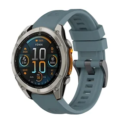 Versatile Quick Fit Silicone Strap - 26/22/20mm, Various Sizes - Garmin Enduro 3 - 2 (Rock blue)