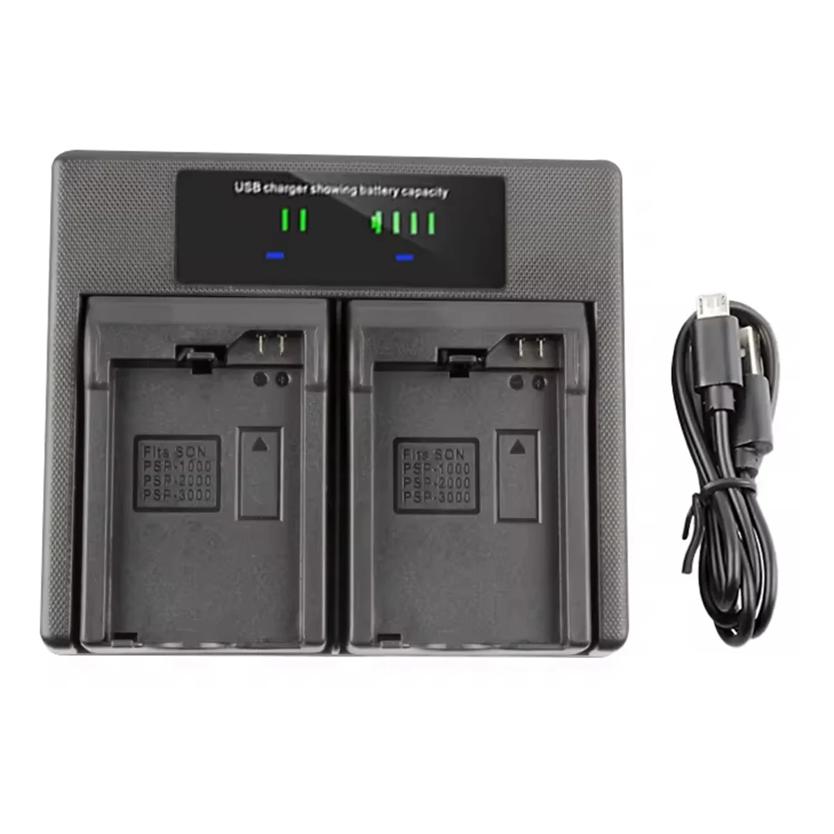 RISE PSP-1000 Dual Battery Charger PSP-2000 PSP-3000 for Sony PlayStation Portable Console Gamepad PSP-110 PSP-S110 PSP Lite