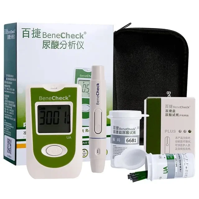 Benecheck Uric Acid Automatic Meter Tester 10/25pcs Test Strips And Lancets Needles For Uric Acid Measurement Testing Tools Gato