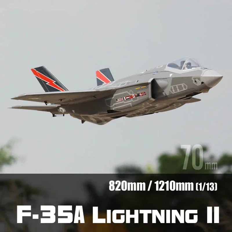Freewing 70mm F35A Lightning II Ducted Fan EDF Jet RC Airplane Simulation Model Aviation Remote Control Aircraft Toys 3