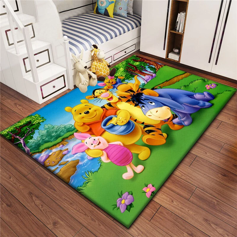 

Winnie Pooh printed area carpet for children Living room Bedroom floor mat Kitchen mat Children's Bedroom Mat