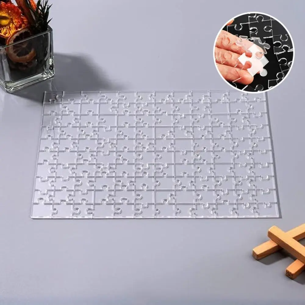49/121/200/300Pcs Funny Acrylic Puzzle Impossible Challenge Relieve Stress Clear Blank Decompression Game puzzle toys