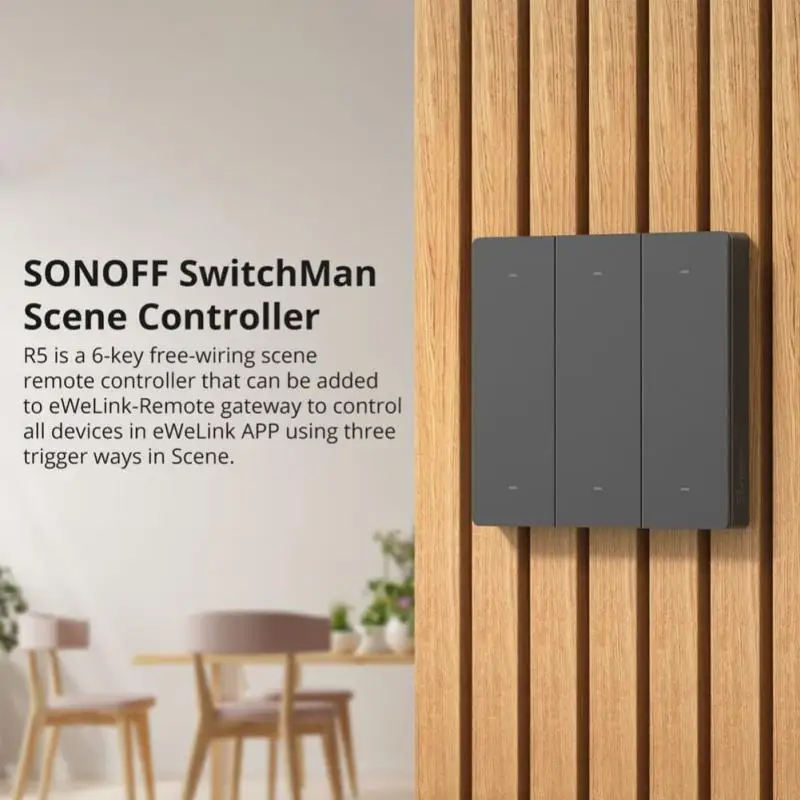 Controlador de Cena Sonoff-switchman r5 com Bateria Fiação Livre de Teclas Ewelink-controle Remoto Funciona com Sonoff m5 Minir3 Smart Home - Image 6