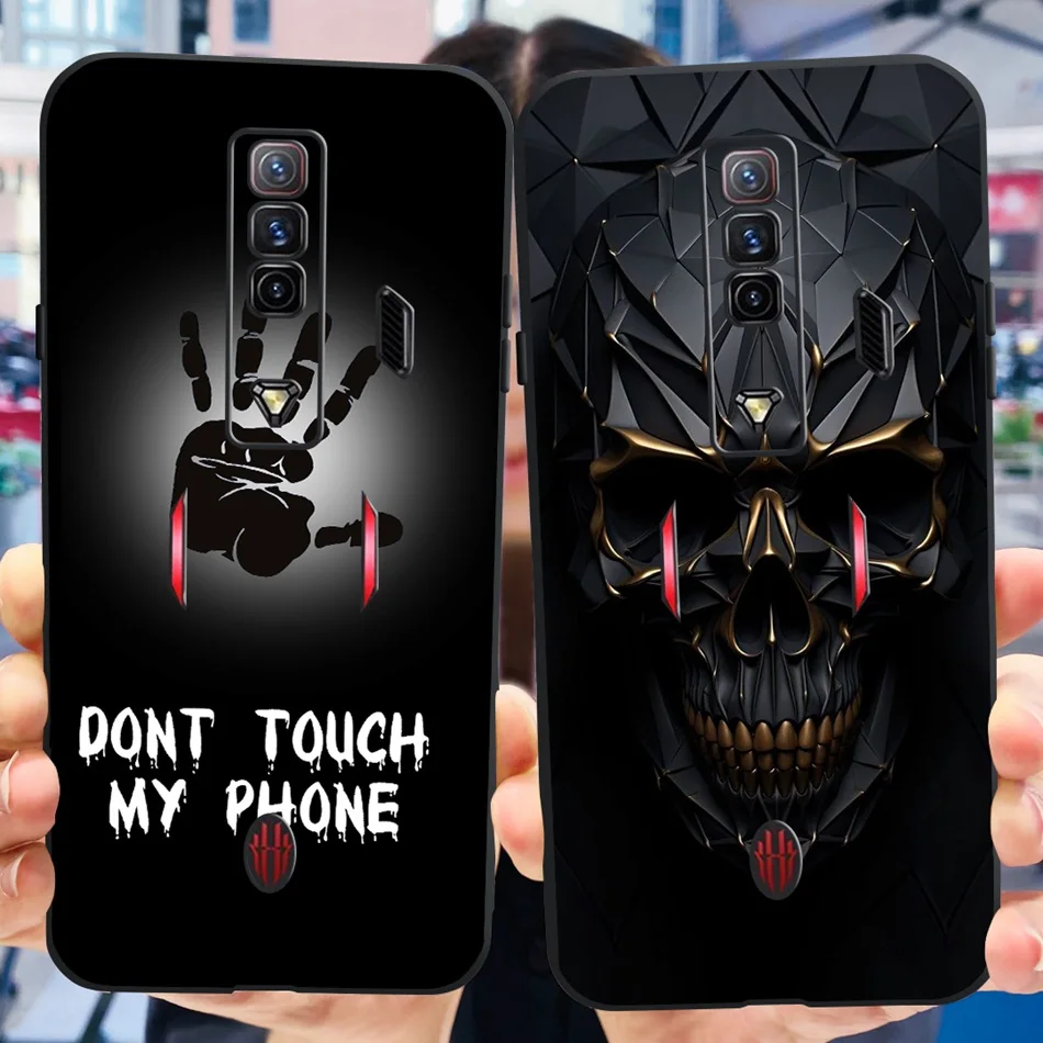 Fashion Cool Pattern Black Silicone Phone Case for ZTE Nubia Red Magic Series