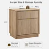 23'' Fluted Nightstand Set of 2 with Charging Station, Large 2 Drawer Bedside Table, Modern End Table with Storage, Mid Century 3