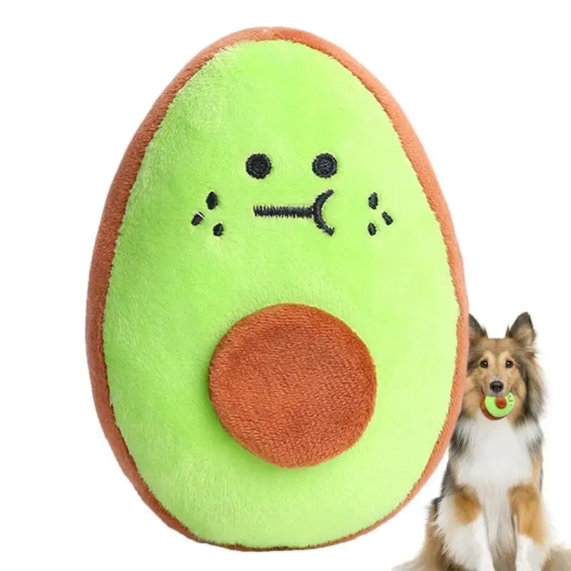 

Anti-Bite Dog Toys Creative Avocado Toy Puppy Pet Play Chew Toy Squeaky Avocado Dog Toys For Dogs Pets Supplies