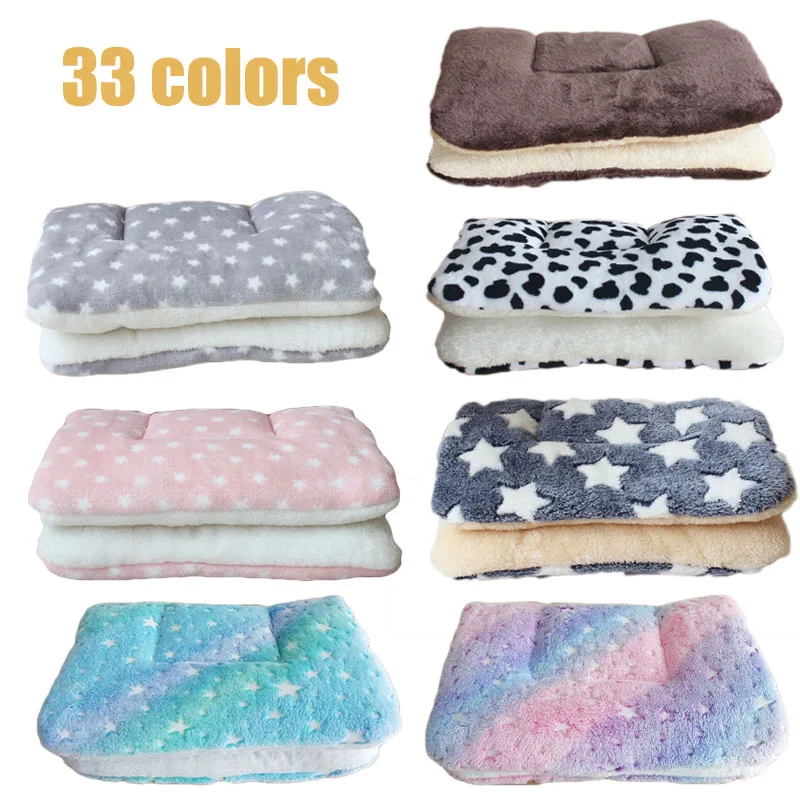 

Flannel Pet Mat Dog Bed Cat Bed Thicken Sleeping Dog Blanket Mat For Puppy Kitten Pet Dog Bed for Small Large Dogs accessories