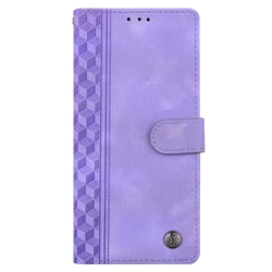 Magnetic Flip Leather Wallet Phone Case - Honor 50 SE (Purple)