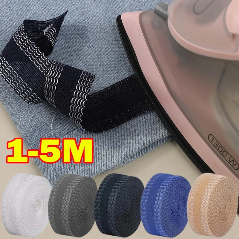 Pants Edge Shorten Self-Adhesive Tape for Trousers Legs Edge Shortening Tape Paste Hem Iron on Pants Jeans Clothes Length Adjust