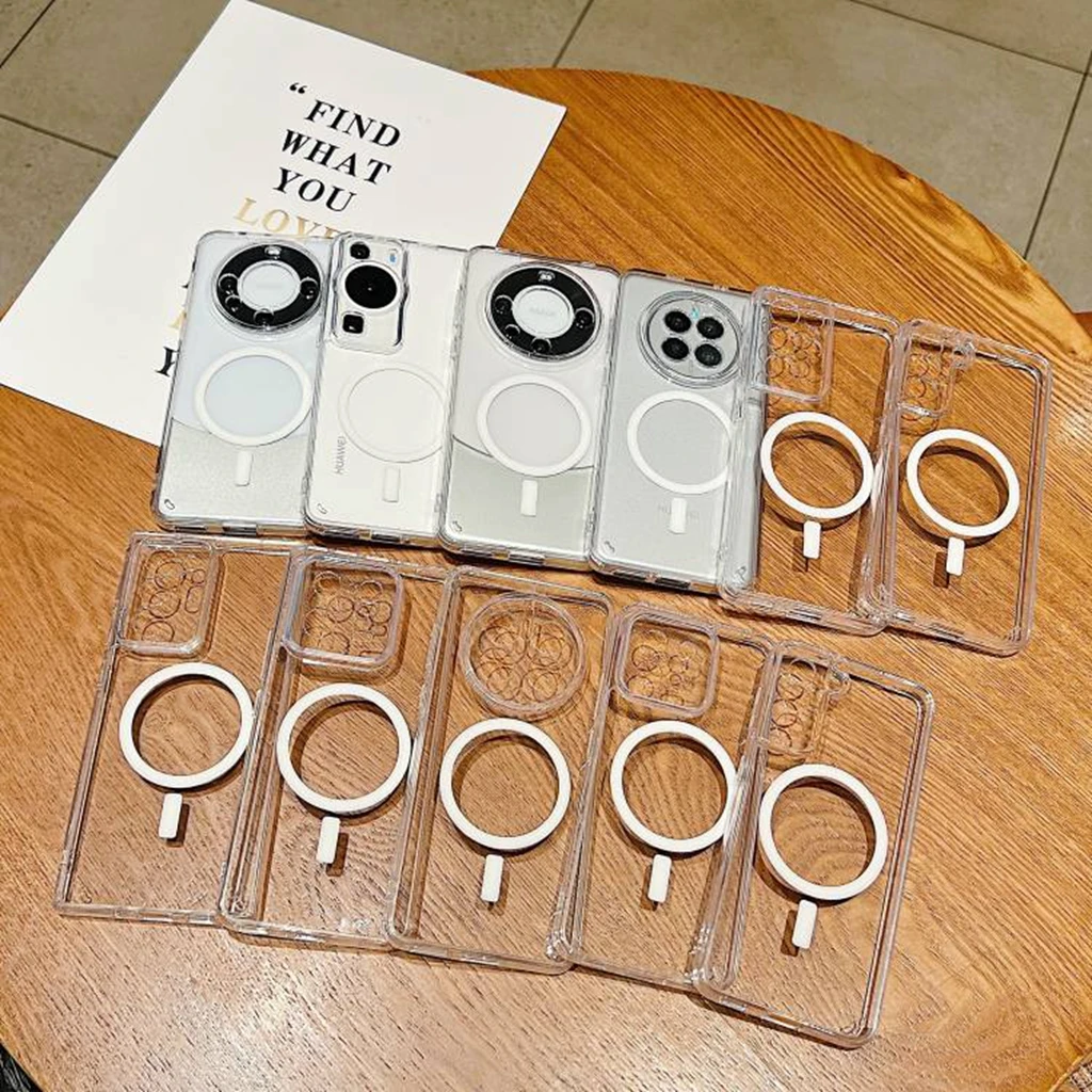 Crystal Clear Magnet-Compatible Acrylic Case with Wireless Charging Support