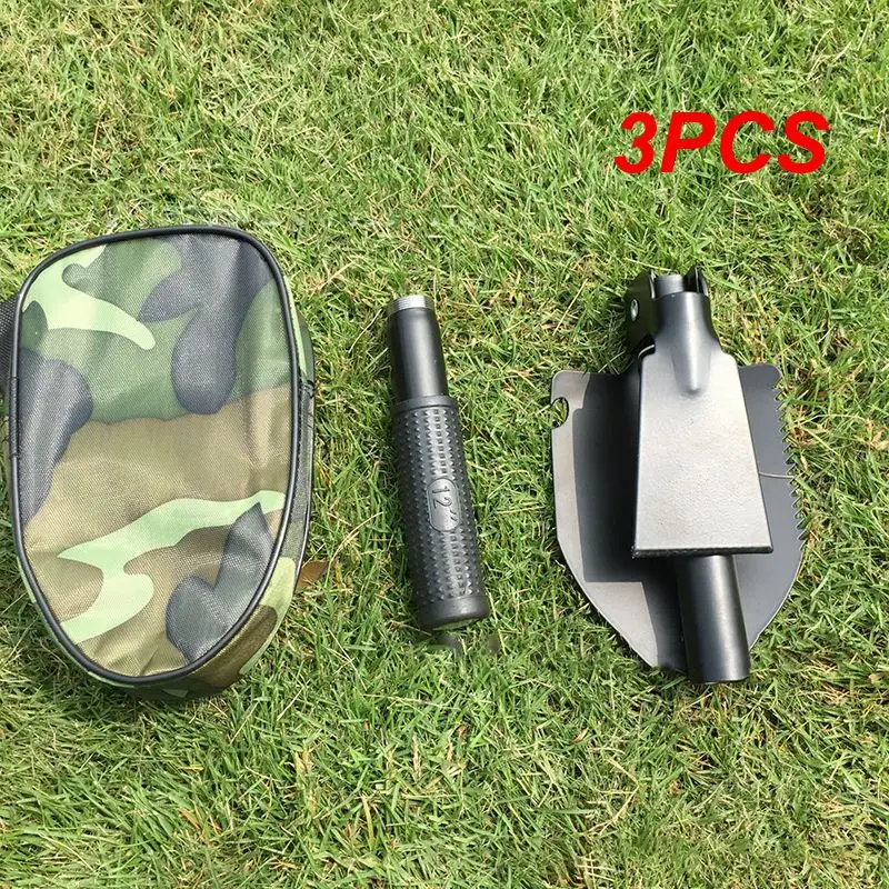 

3PCS Garden Camping Engineer Shovel Multifunctional Military Shovel Tactical Folding Shovel Outdoor Camping Spade Survival Tools