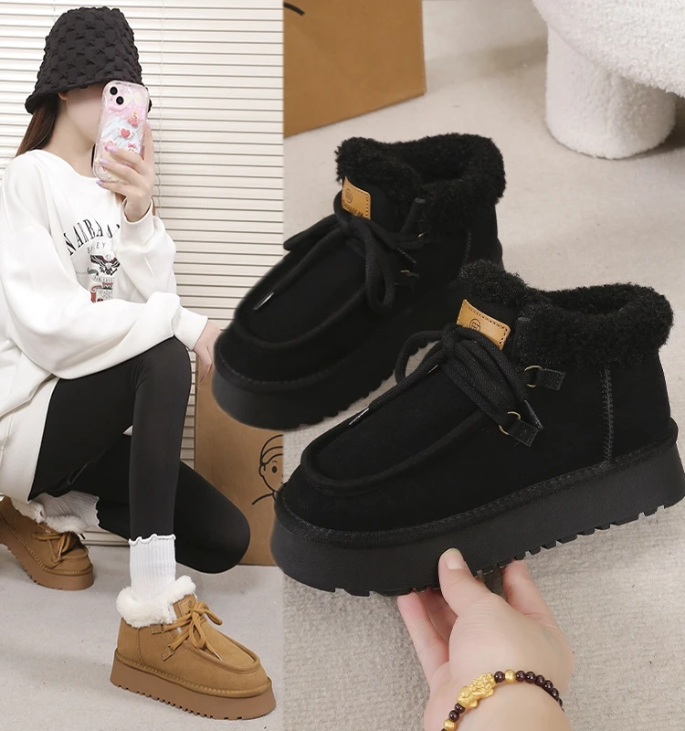 

Женские ботинки, новинка 2023, обувь на плоской подошве, зимняя обувь, австралийская роскошная дизайнерская модная базовая женская обувь на среднем каблуке с круглым носком для снега Fl