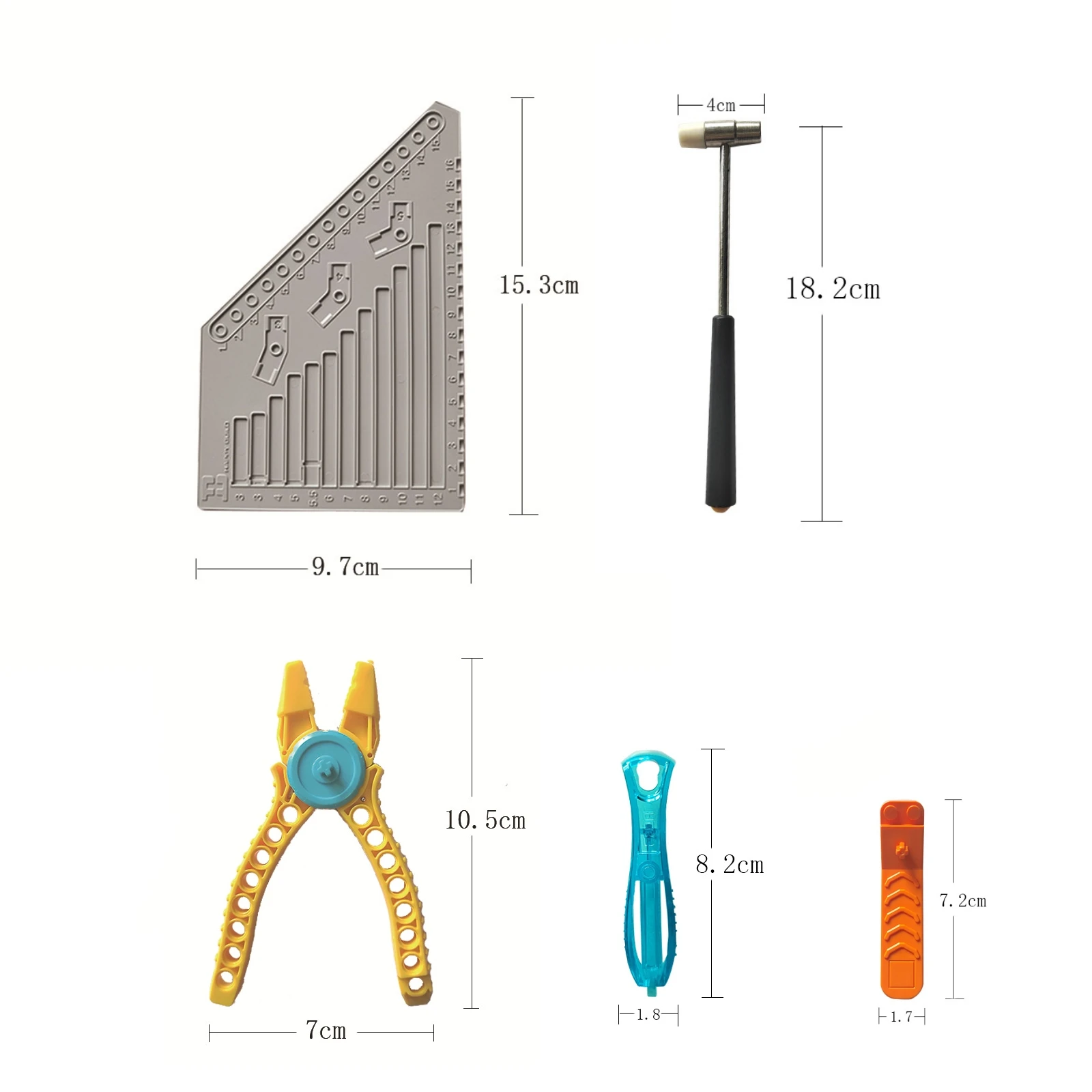 Building Block Tool Kit Brick Separator Measuring Plate Ruler Plier Hammer Tweezer Lifting Device Removal Part Compatible Legoed 3
