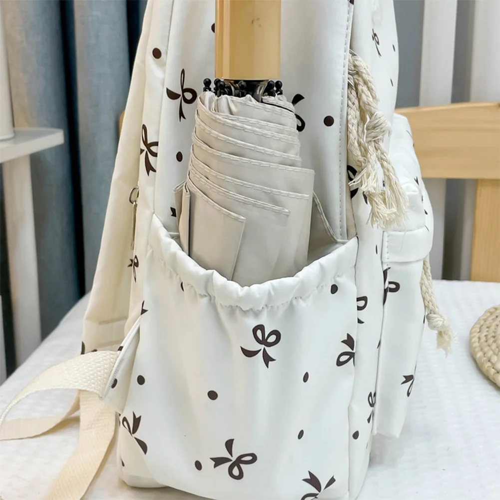 Women Laptop Backpack Floral Print Casual School Bag Large Capacity Versatile Rucksack School Outdoor Camping Picnic Bag