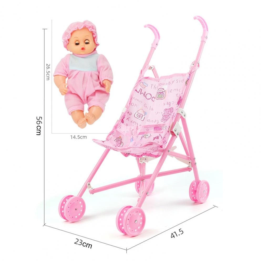 Lightweight 1 Set Great Kids Doll Pushchair with Baby Doll Safe Baby