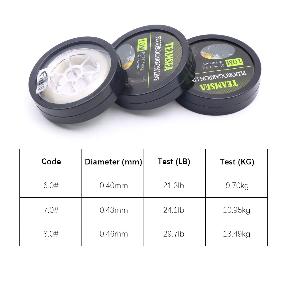 10m Fluorocarbon Coated Carp Fishing Line - Super Stiff Carbon Fiber Hooklink