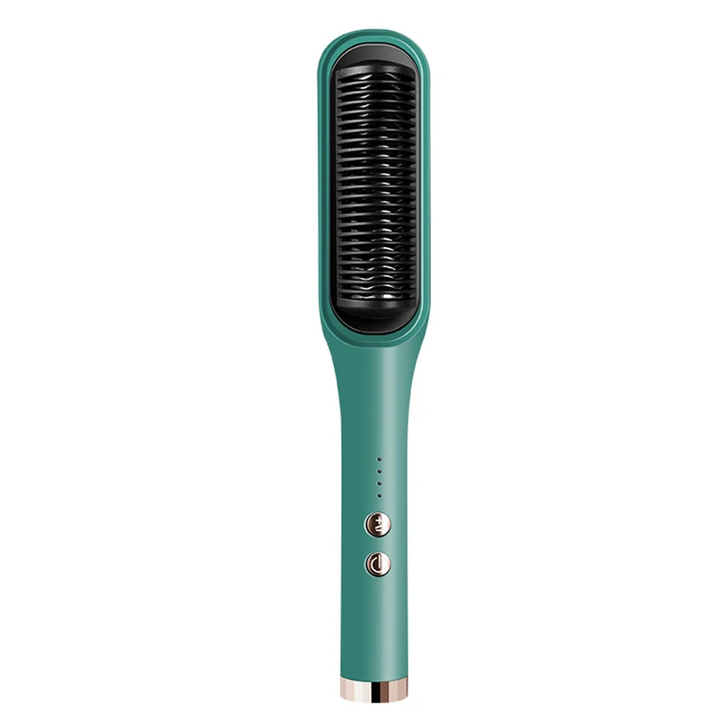 Hair Straightener And Curling beauty health 2 In 1 Dry Comb Mini Usb Charging Hot Straightening Comb Brush ионизирующая расческа xiaomi inface straightening and curling comb zh 10ds green