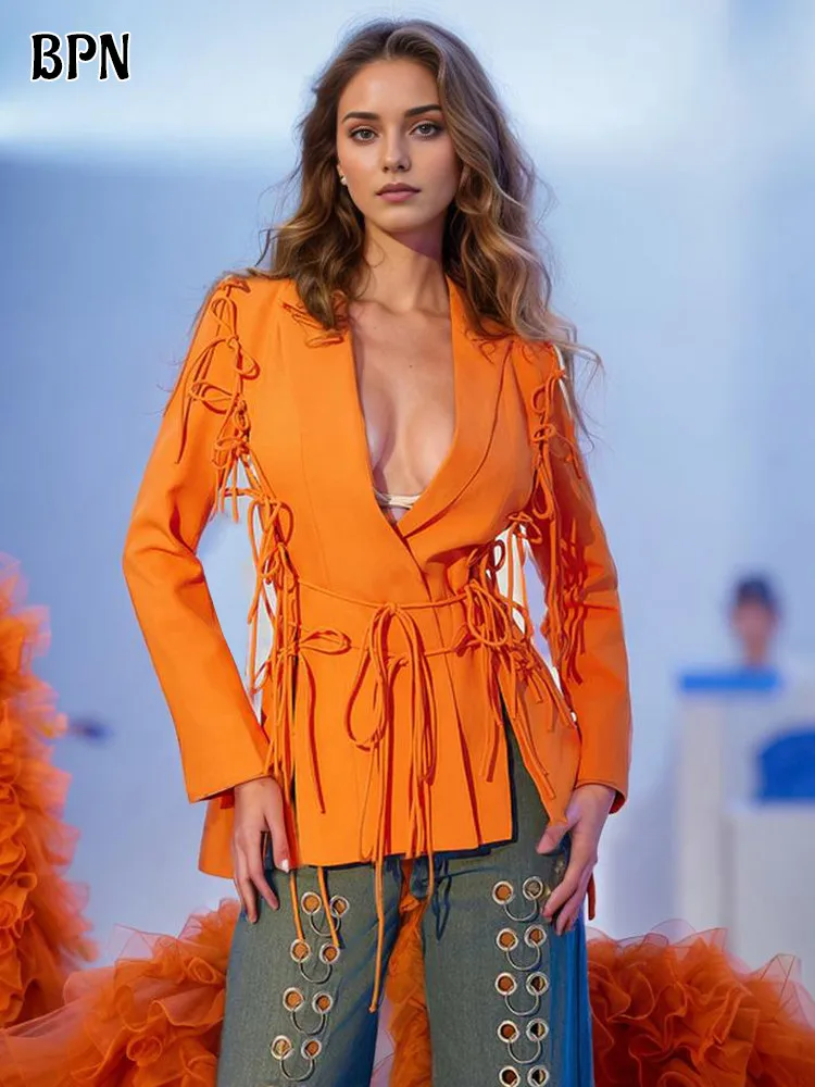 BPN Мода Y2K лоскутный кружевной