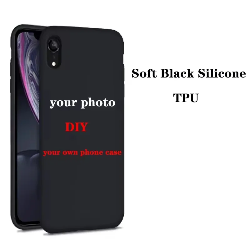 Personalized Matte Soft Silicone Phone Case with DIY Photo Back Cover and TPU Bumper