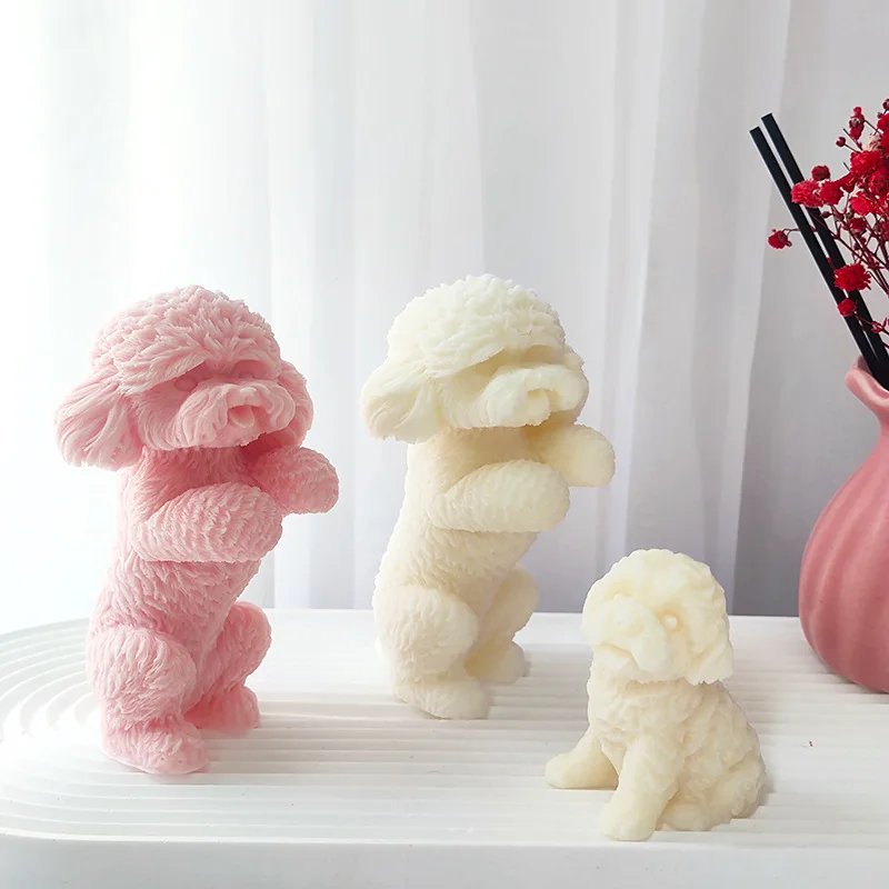 

3D милая фотоформа животные собака щенки соевый воск Силиконовая Форма Щенок Собака любимый домашний декор Торт Шоколад Мыло силиконовая форма