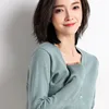 Women Cardigans Autumn Winter 2023 Single Breasted V-neck Knitted Sweater Fashion Short Knitwear Solid Jumpers 3