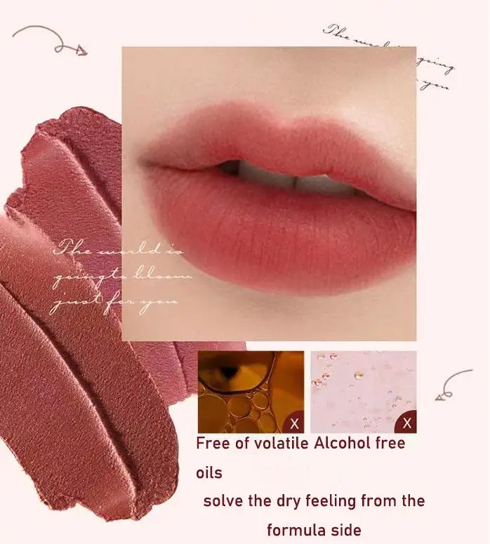 Flower Knows Cloud Lip Cream Strawberry Rococo Series Matte Liquid Lipstick Mud Long-lasting Waterproof Velvet 3.5G Makeup 3
