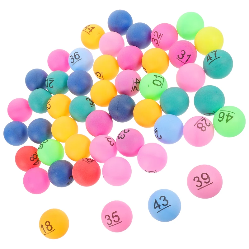 Description Picture 4 of item50 Pcs Digital Table Tennis Calling Balls Pingpong Sphere Lottery Pp Picking Raffle Small