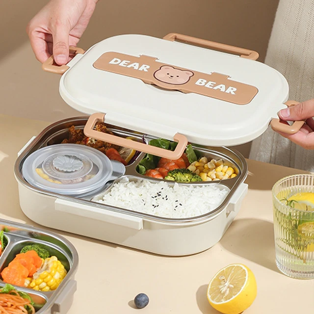 304 Stainless Steel Lunch Box For Adults Kids Snack Storage Portable  Hermetic Breakfast Insulation Meal Container Microwavable - AliExpress