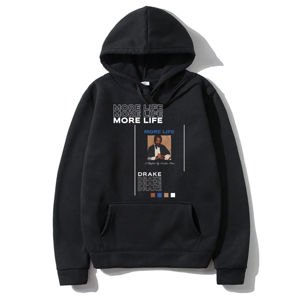 

Rapper Drake More Life Album Cover Graphic Print Hoodie Men Women Hip Hop Oversized Hooded Sweatshirt Male Fleece Cotton Hoodies