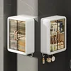 Wall Mounted Bathroom Storage Box Home Kitchen Organizer Waterproof Large Capacity Makeup Skincare Perfume Cream Jewelry Holder 1