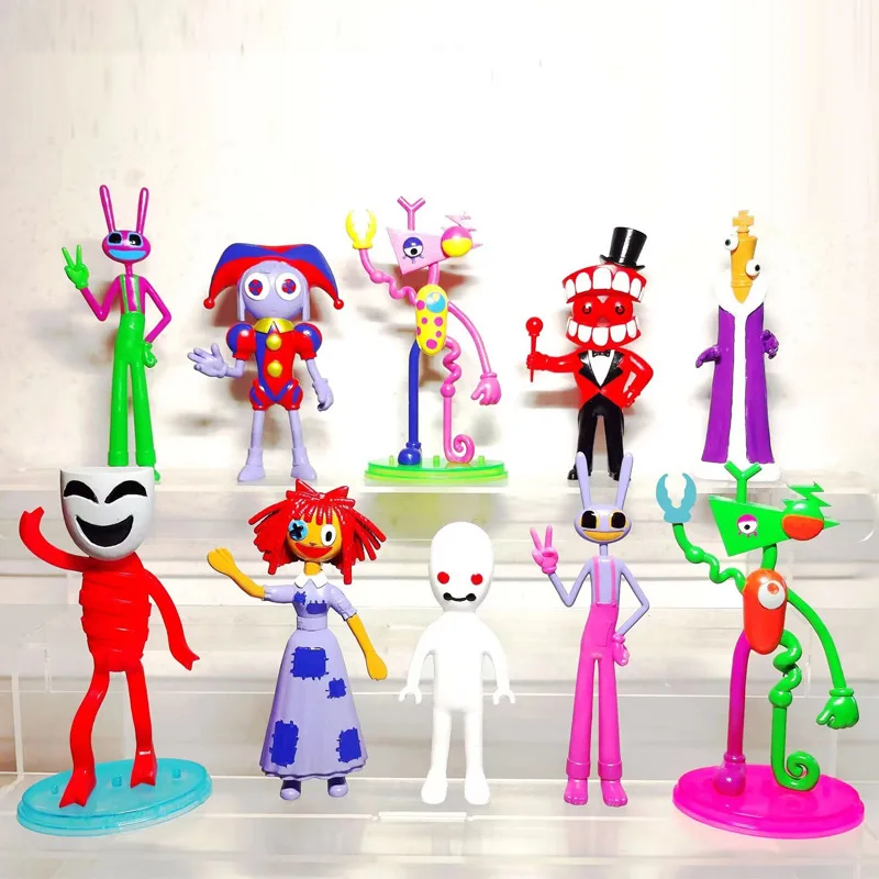 The Amazing Digital Circus Figure Set Toy Digital Circus Figurines Plastic  Toys Figura Jax Clown Ponmi Pomny Hare Action Figures