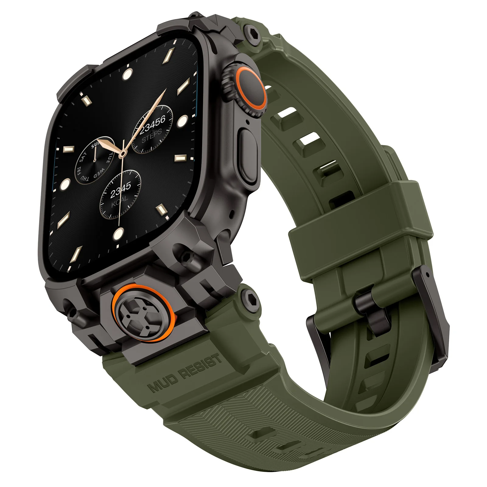 Deluxe Silicone Loop Bracelet with Metal Connector